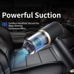 4-in-1 Portable Compressed Air Duster 9000Pa High-Power Rechargeable Dust Buster for Home Car Pet Hair Keyboard with 30min Battery Life & 6 Detachable Accessories