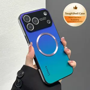 Gradient Colorful Magnetic IP17ProMax Phone Case|IP16/15/14/13 Universal Lens Film Full Coverage Protective Case