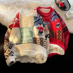 Christmas Fleece Crew Neck Sweater M
