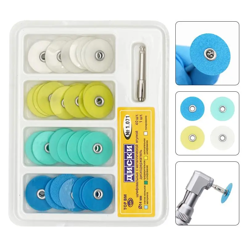 New 40Pcs/Box Dental Polishing Discs Holding Rod Mandrel Soflex Flexi Disc RA Shank Teeth Material Dentistry Tools For Your Beauty