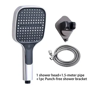 3-Piece Shower Head Set, Pressure Boosting Spray Nozzle, 3-Stage Water Flow Control, Essential Bathroom Upgrade, Spa-Level Shower Experience
