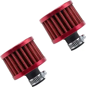 2Pcs 12mm Air Filter Mini Universal Vent Crankcase Cold Air Intake Breathe Filter