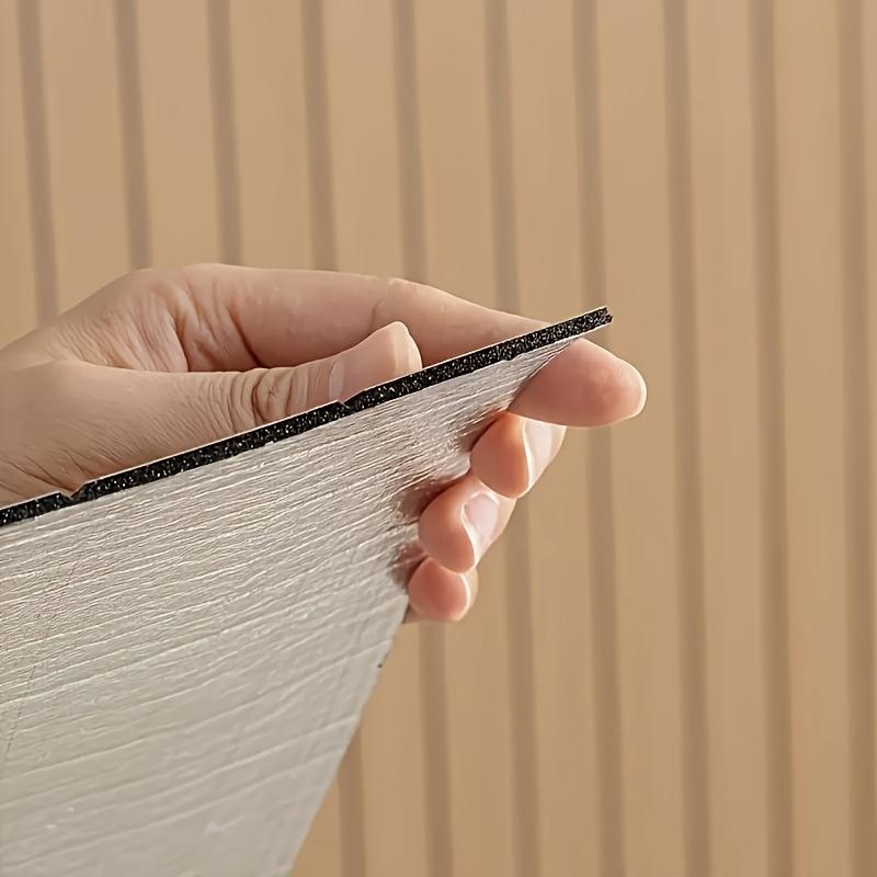 3D Textured Self-Adhesive Wallpaper Roll - Thick Waterproof Foam, Wood/Brick Patterns, Renter-Friendly Hot Bending Design for Home Ceilings, Curved Walls, Home Decorating, 3D Textured Design, Accent Wall
