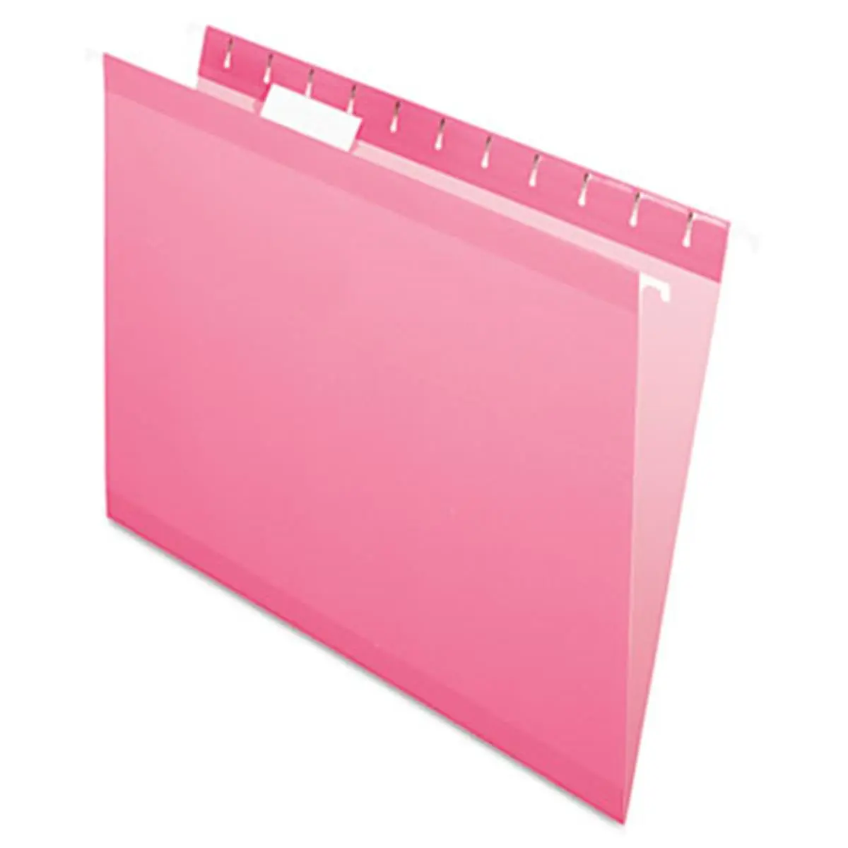 Reinforced Hanging File Folders- Kraft- Letter- Pink- 25/Box