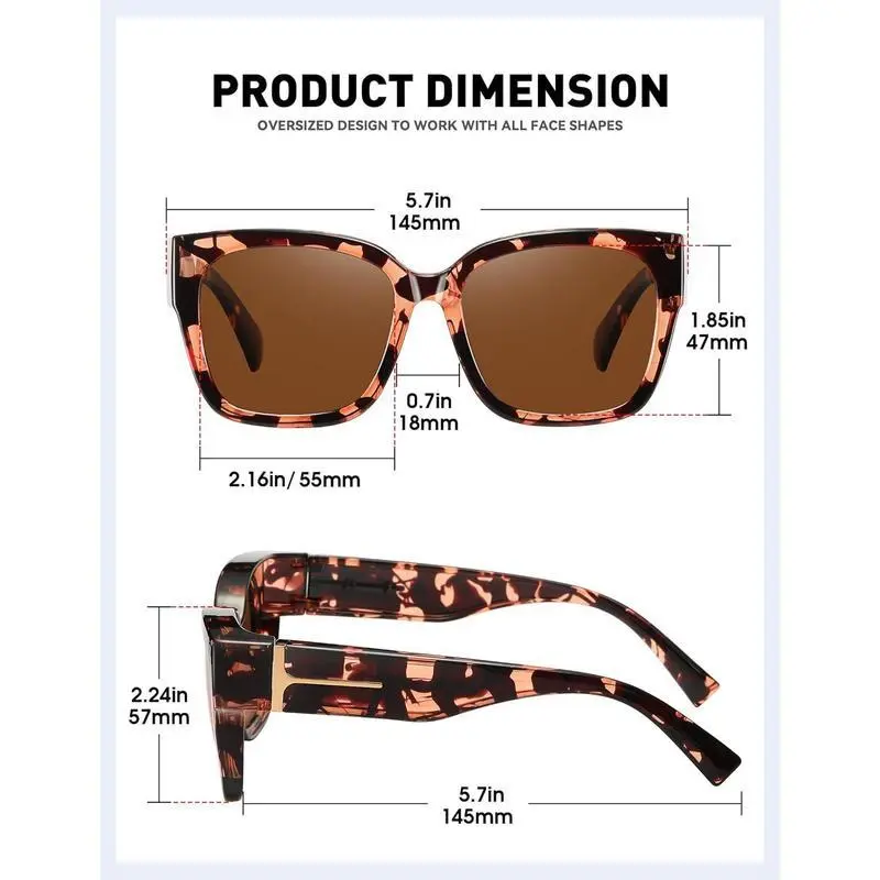 Oversized Fit Over Glasses Sunglasses for Women Men Large Trendy Polarized Sunglasses for Driving UV Protection Oversized Fit Over Glasses Sunglasses for Women Men Large Trendy Polarized Sunglasses for Driving UV Protection