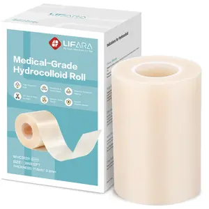 LIFARA Hydrocolloid Roll for Wound Care - Cut-to-Size, Extra Large Hydrocolloid Patch Bandages with Self-Adhesive, Ultra Absorbent, Flexible & Waterproof, First Aid Kit Essential (3in*12ft, 11.8mil/ 0.3mm Thickness))