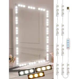 Vanity Lights for Mirror LED Makeup Light Strip with 3 Color Temperature Lighting Modes and Dimmable Stick on Vanity Bathroom Mirror,Ultra Bright (Mirror Not Included)