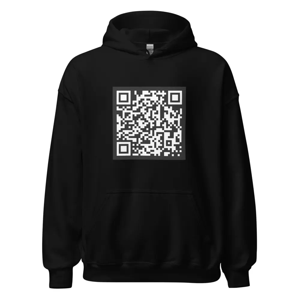 RIVEMUG NG Show Me Them Titt*es Funny Scannable QRCode Unisex QR Code Hoodie