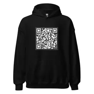 RIVEMUG NG Show Me Them Titt*es Funny Scannable QRCode Unisex QR Code Hoodie