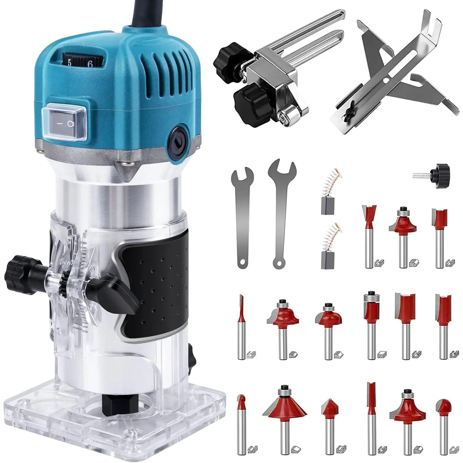 800W Compact Wood Router Tool, Handheld Palm Routers for Woodworking ...