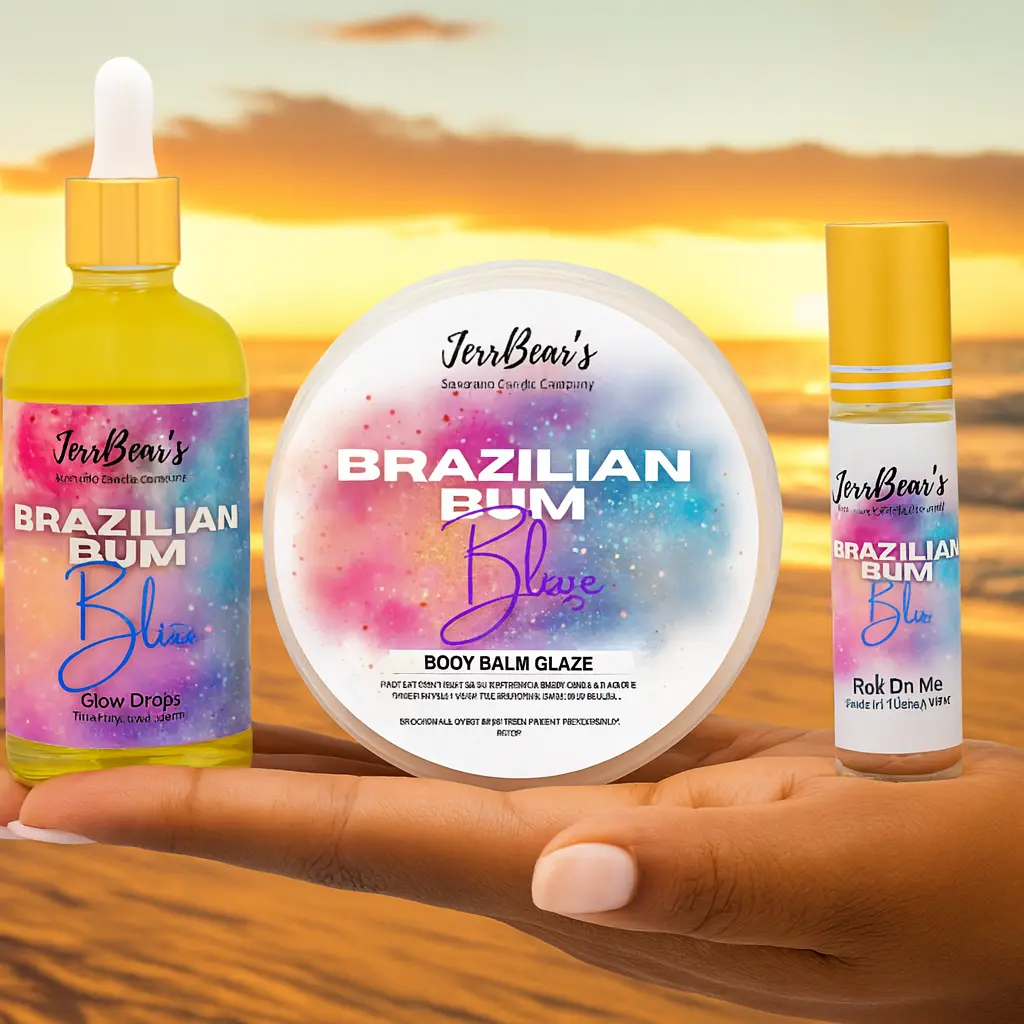 The Glaze Layering Trio - Hydrating Moisturizer with Glaze Balm by JerrBear's, Glow Drops & Roll-On for a Youthful Glow