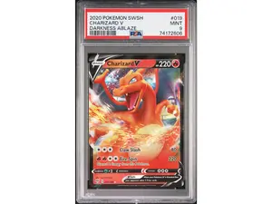 2020 Pokemon Sword and Shield Darkness Ablaze Charizard V #19 /189 PSA 9