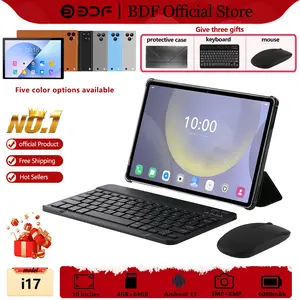10.1 Inch Tablet PC Android 13, 4GB RAM 64GB ROM, HD IPS Screen, Keyboard Mouse Included, 5g WiFi, 6000mah Battery, Expandable to 512gb