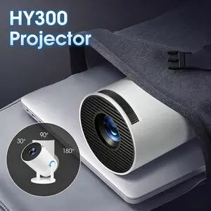 2025 Mini Projector with WiFi and Bluetooth, Portable Projector Full HD 4k Supports Automatic Vertical Keystone Correction 270° Rotation Smart Projector Android Audio Space White