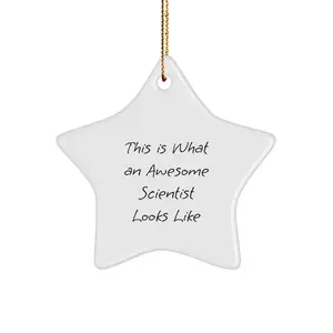 Funny Scientist Gifts from Men, Unique Christmas Star Ornament, Awesome Scientist Star Decoration for Scientist Friends, Funny Scientist Star Gifts for Scientist Family