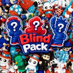 Wigglitz 3D Printed Collectable Toy Blind Pack - Patriotic
