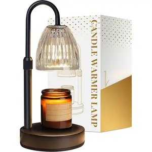 Dimmable Candle Warmer Lamp with Timer Adjustable Height, for Mom,  Decor Birthday Housewarming Gifts for Women, Modern Electric Wax Melt Warmer for Scented Jar Candles, Clear
