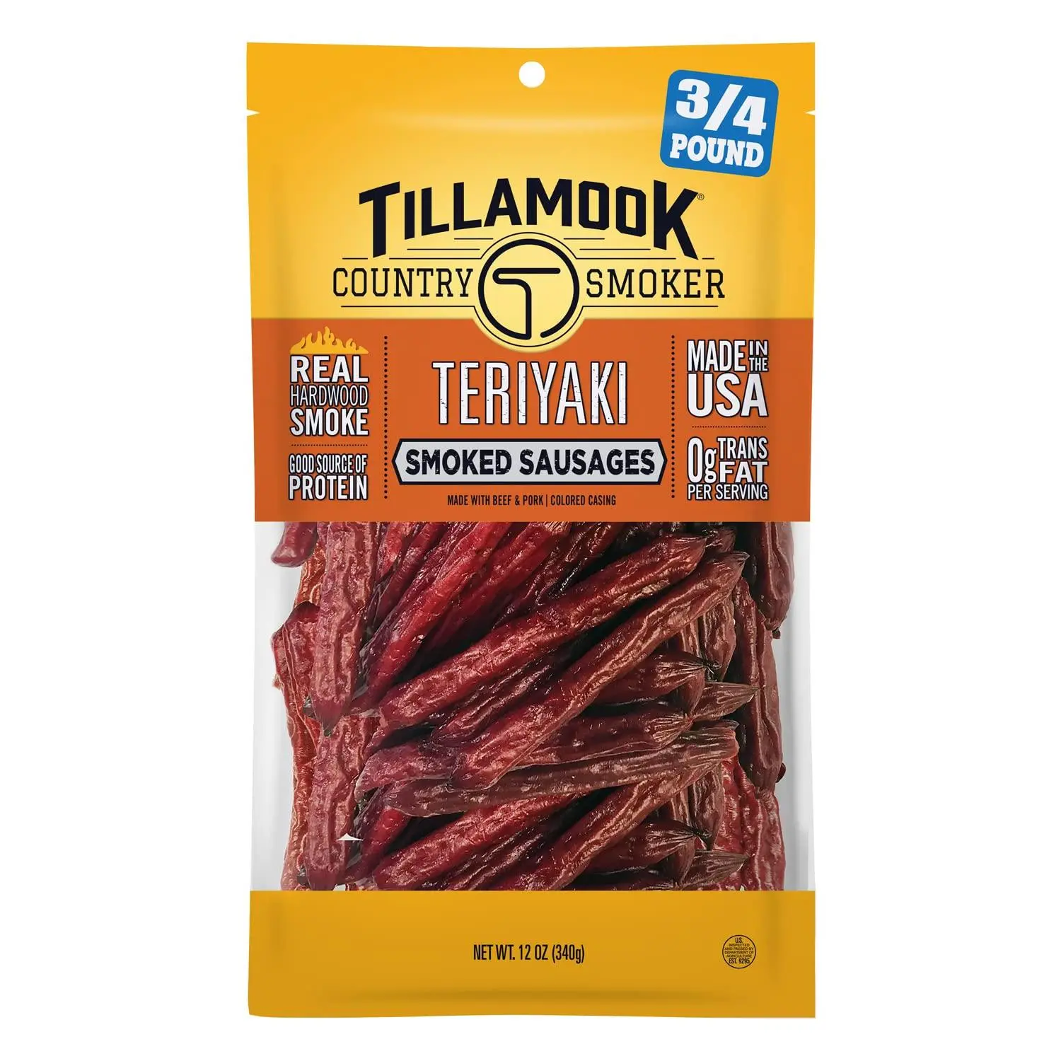 Country Smoker Real Hardwood Smoked Sausages, Teriyaki, 12 Ounce
