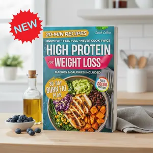 High Protein Cookbook for Weight Loss: Quick & Easy Low Carb Recipes, 30-Day Meal Plan for Busy People to Eat Smart, Stay Full & Save Time