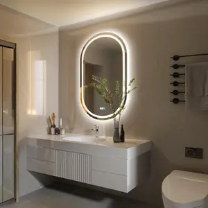 Modern Tempered Glass Runway Mirror - Glass Wall-Mounted, Mountable Wall-Mounted Mirror for Home Decor Supplies, Glass Wall-Mounted Mirrors
