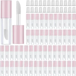 100 count 1.2 ml Clear Mini Lip Gloss Tube Refillable Empty Lip Balm Gloss Containers for DIY Makeup,