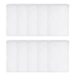 PETAXCELL Aquarium Filter Media Bags, Fish Tank Fine Mesh Bag with Zipper Reusable Versatile 7 x 5 Inch, (White, 10pcs)/ Intended for Fish Tank/Aquarium/Pond/Activated Carbon/Ceramic Rings
