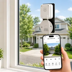 JOOAN Mini Window Security Camera 3MP HD 5X Zoom Night Vision 2.4G WiFi Motion Detection Two-Way Audio A6M-U Micro Adhesive for Home Safety outdoorfun