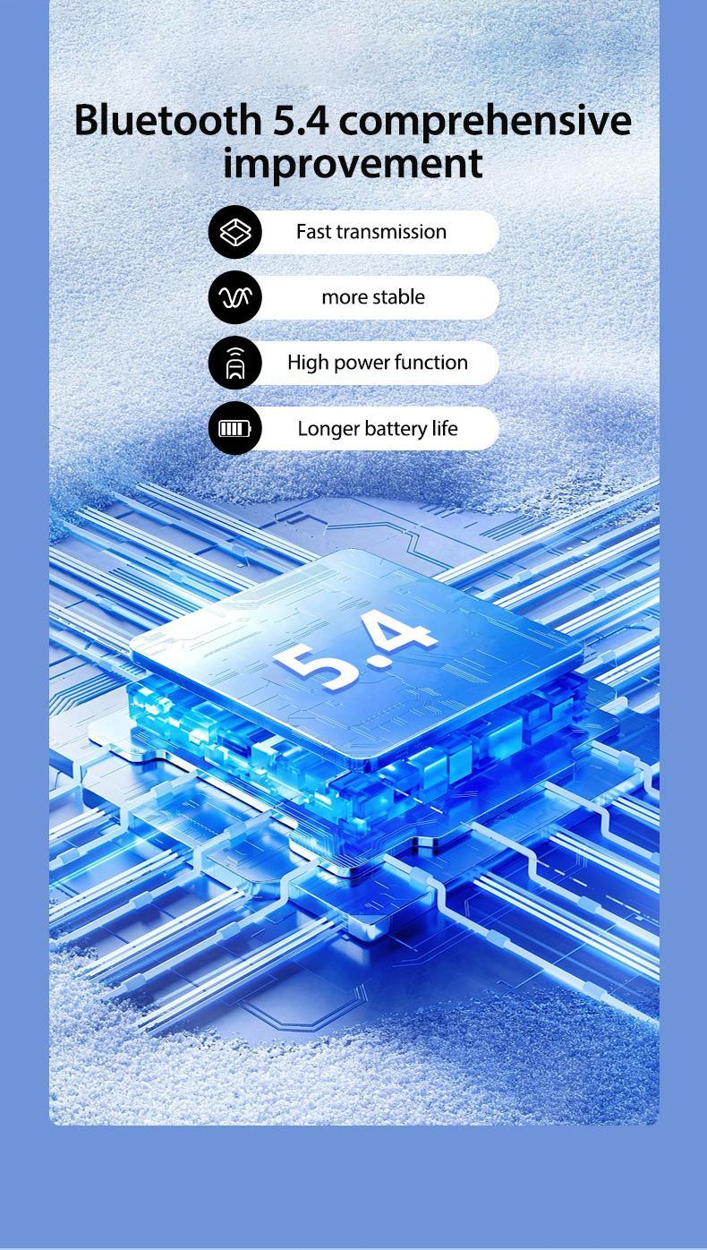 Erazer X15 Pro Open Ear Ergonomic Ear-Hook Earbuds, Immersive True Wireless Bluetooth Stereo Headphones with Mic, Rechargeable Touch Control Waterproof Earphones for Sport, Gym, Music, Gaming