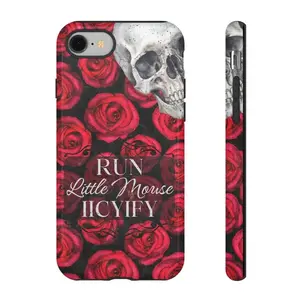 The "Haunting Adeline" durable phone case is compatible with iPhone 17-11 Pro Max/Plus and Samsung Galaxy S23-25 series phones.