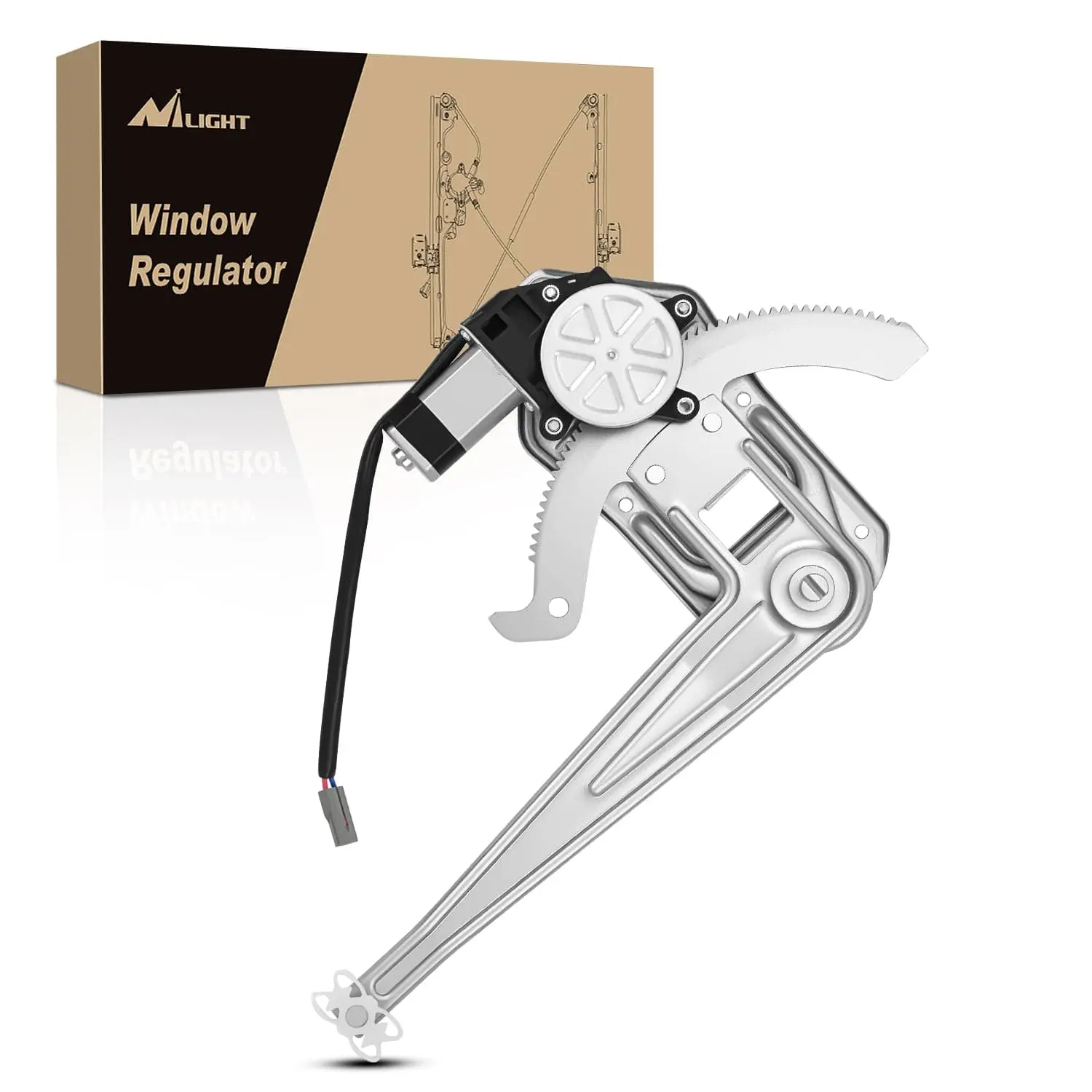Nilight Front Driver Side Power Window Regulator with Motor Assembly - Durable, Original Fit, Plug-In Wires, Smooth Motion, Corrosion Resistant, Waterproof Replacement for Ford Ranger 1993-2011, Part 741-831, Iron Copper Stainless Steel Construction