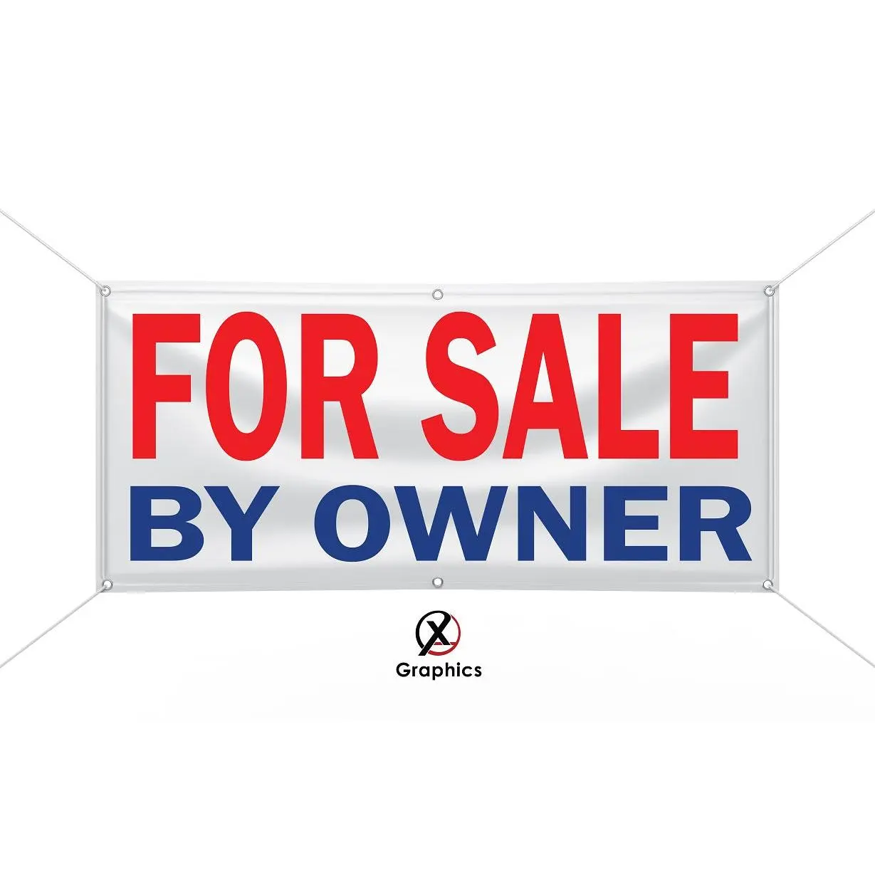 For Sale By Owner Vinyl Banner advertising Sign Full color any size Indoor Outdoor Advertising Vinyl Sign With Metal Grommets