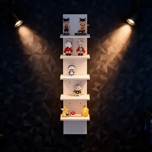 Modern Floating Wall Shelf, Five-Tier Storage Solution for Books, Decorations, Daily Essentials, Space-Saving Design, Easy Installation