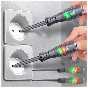 2-in-1 High Torque   Flathead Phillips  Electricity Detector Electric Non-Contact  Tester Pen Electrical Current Power Circuit Live Wire Electrician Tester (F+P)