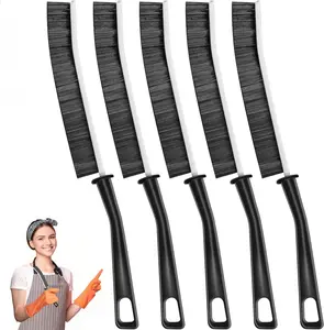Mom's Ultimate Crevice Cleaner Pack - 5 Multifunctional Hard Bristle Brushes for Tile Grout, Window Tracks & Hidden Grime Home Tools Gadgets Handle Cleaning,Multifunctional Gap Scrub,  Bathroom Cleaner Tools for Household Use,brush pro Hardware Hammer