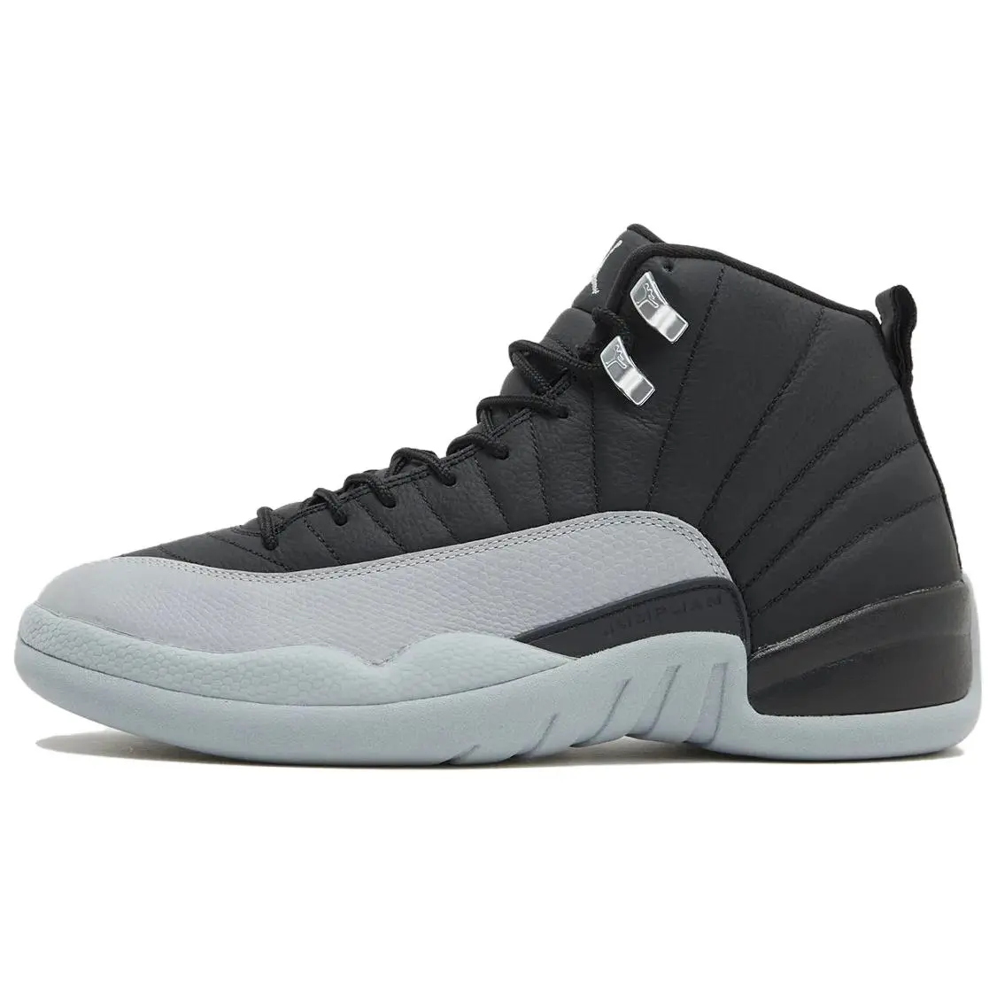 Jordan 12 Retro Barons High Top Basketball Shoes Men's Black Wolf Grey-White CT8013-010