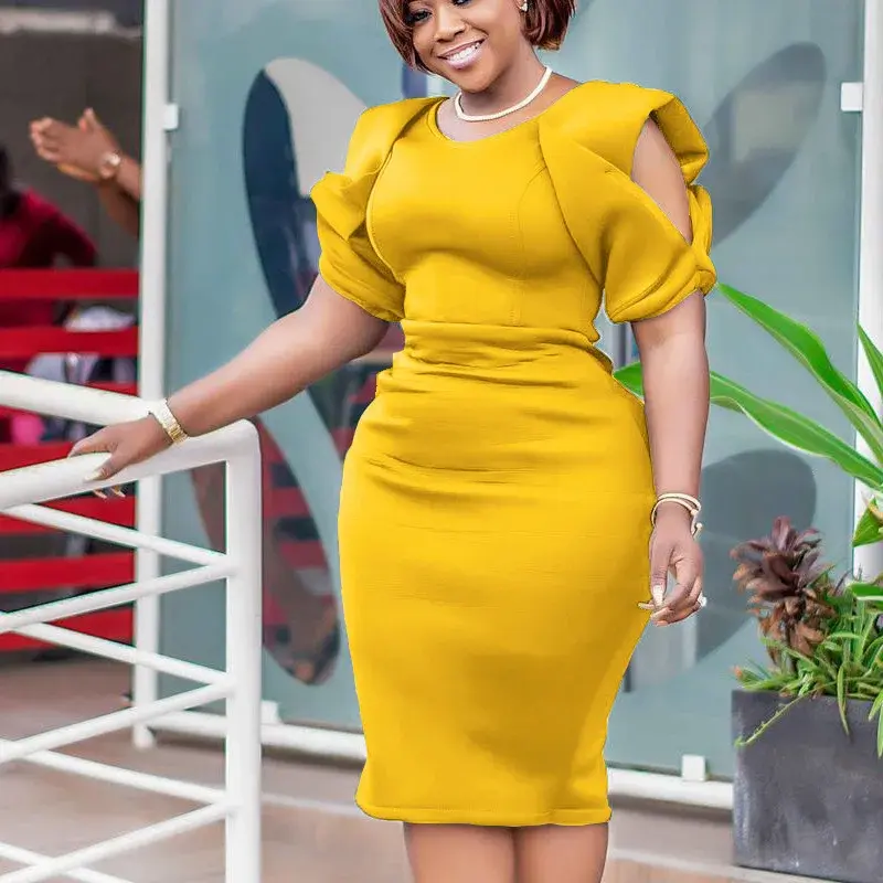 summer spring clothes Yellow Red Green Polyester Dresses for Women Summer African Women O-neck Short Sleeve Knee-length Dress African Clothes - TikTok Shop summer spring clothes Yellow Red Green Polyester Dresses for Women Summer African Women O-neck Short Sleeve Knee-length Dress African Clothes - TikTok Shop