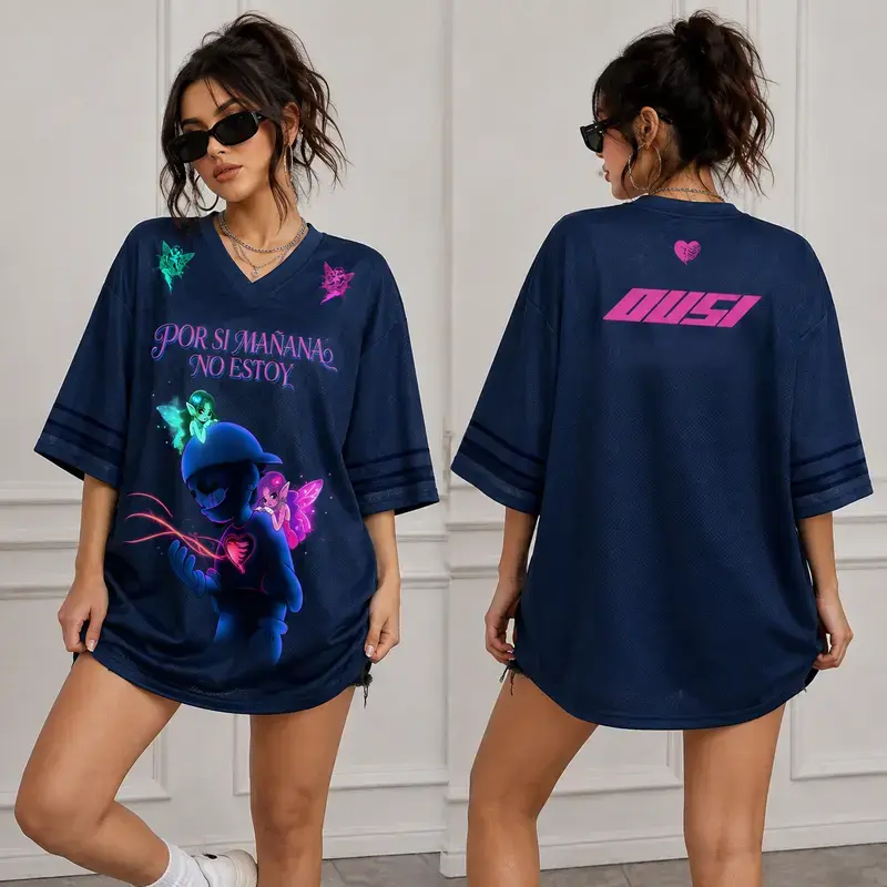 Por Si Mañana No Estoy Football Jersey, Ousi Jersey , Unisex Streetwear V Neck Shirt