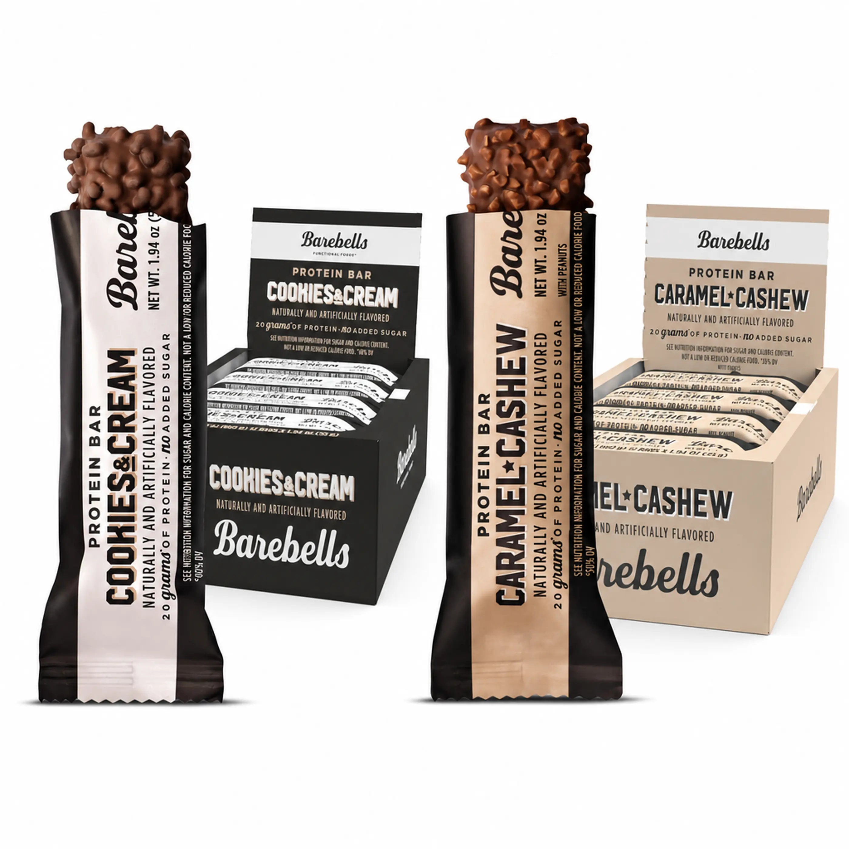 Barebells Caramel Cashew & Cookies and Cream - Protein Bar Bundle Barebells Caramel Cashew & Cookies and Cream - Protein Bar Bundle
