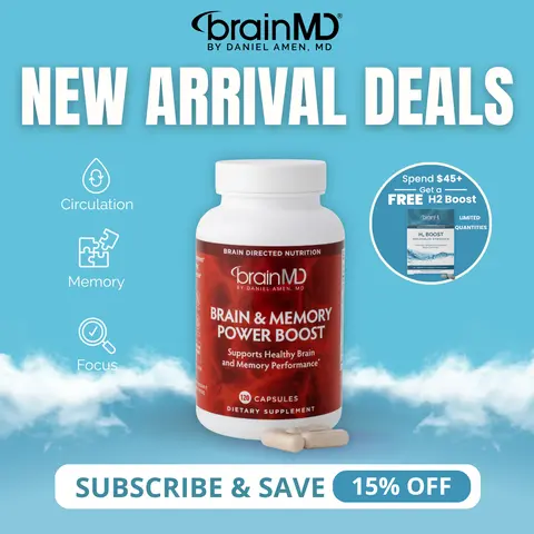 Brain & Memory Power Boost | BrainMD | 120 Capsules | Memory & Cognitive Function Support | Focus, Mental Clarity & Circulation Support | PhosphatidylSerine, Ginkgo Biloba & Acetyl-L-Carnitine