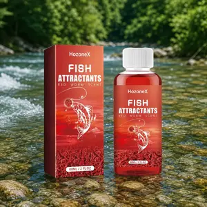 Concentrated Red Worm Fish Attractant Liquid Bait, Fast Nesting Thick Fishy Scent Fishing Lure Opening Agent for Freshwater Saltwater Fishing