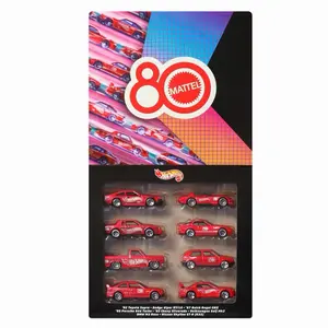 Hot Wheels Silver Series Mattel 80th Anniversary 8-Pack Collectible Diecast Cars Set Limited Edition