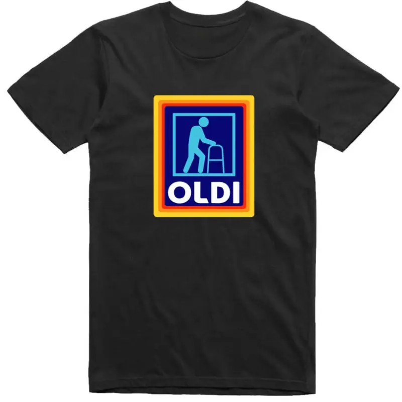 [100% Cotton] Mens Funny T-Shirt Oldi Parody Gift For Dad Regular Fit Golf Gift T-Shirt For Men and Women