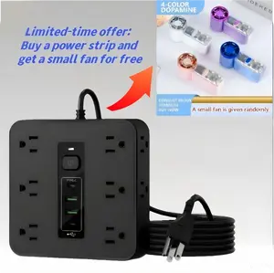 Surge Protector Power Strip 6ft Extension Cord Dorm Room Essentials 12 Outlets 4 USB (2 Type-C) Charging Ports for Home Office