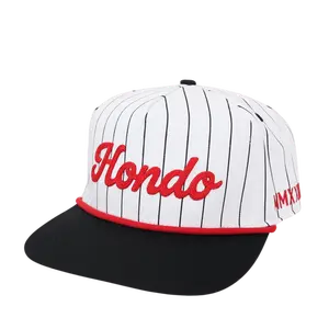 Pinstripe Rope Hat | Red + Black | Mid - Profile | Hondo