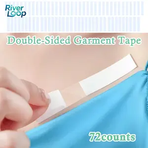 72 Counts Double Sided Fashion Tape for Women, skin-friendly material, safe for sensitive skin, transparent, no irritation