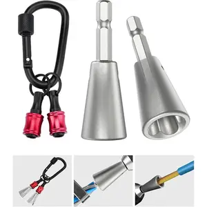 Wire Twister Tool for Drill with Bit Holder Keychain 1/4 in Fast Cable Wire Twisting Connector Kit for 9 to14 AWG 3 to 7 Ways Effortless Wire Nut Twister for Electrical Impact Power