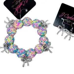 Candy Girl Chunky Bracelet & Bows Set