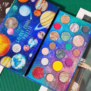 DiTO 18 Color Galaxy Waterproof Eyeshadow Palette, Highly Pigmented Makeup Palette With Mirror, Shimmer Matte Glitter, Daily Party Cosmetic