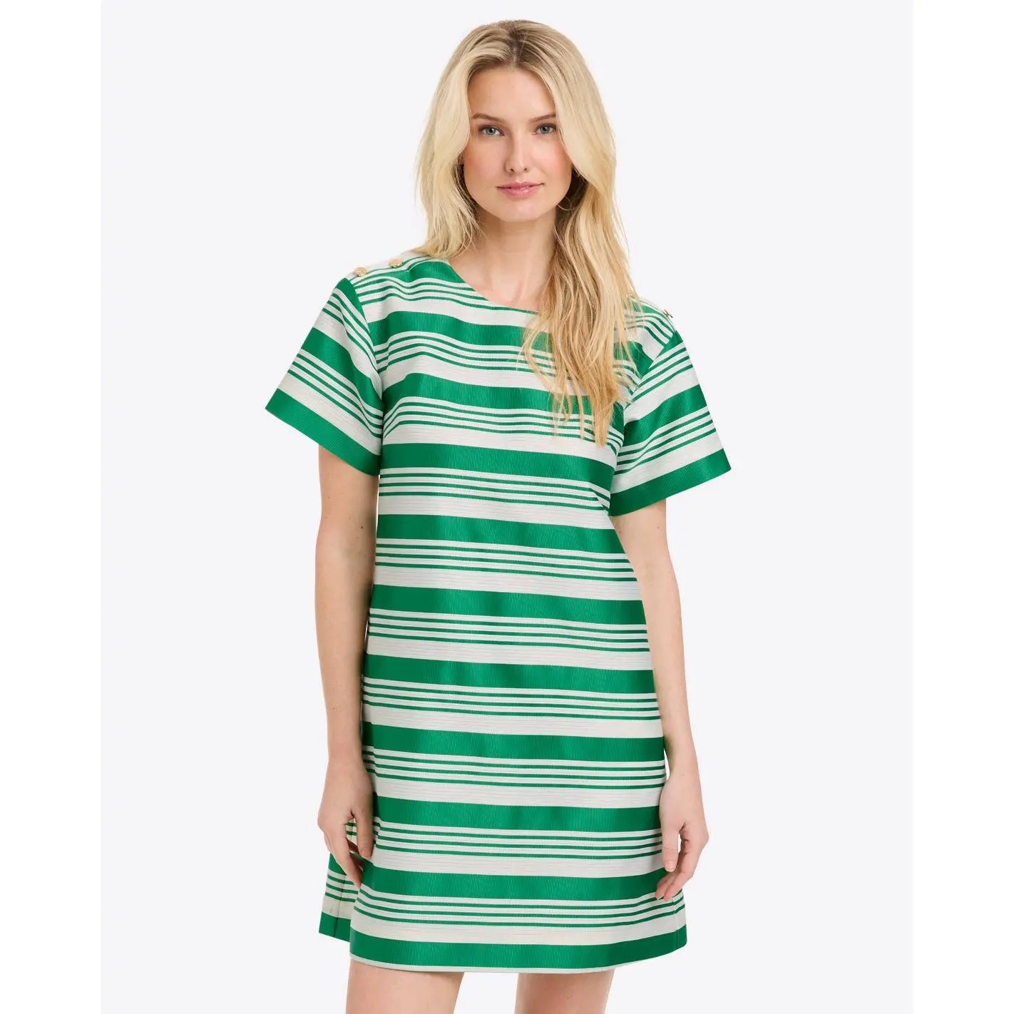 Emmaline Shift Dress in Ottoman Stripe