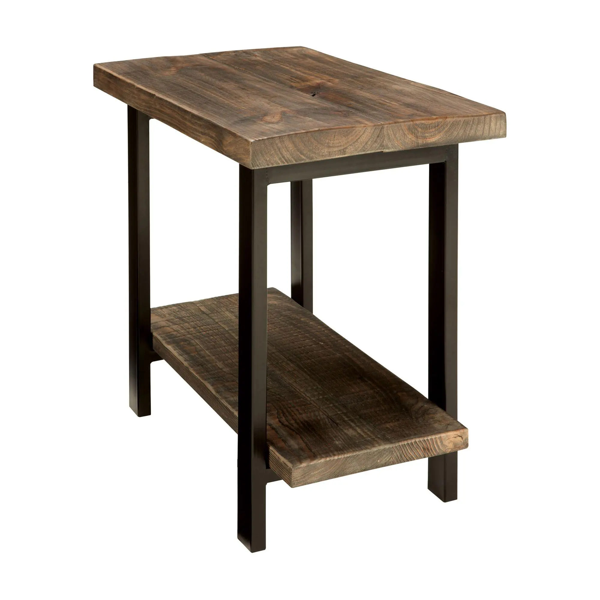 Alaterre Furniture Pomona Metal and Wood End Ta ble